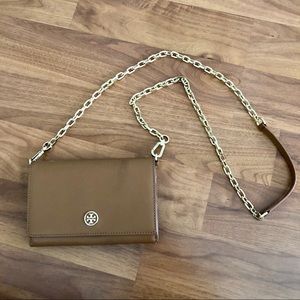 Tory Burch brown leather crossbody